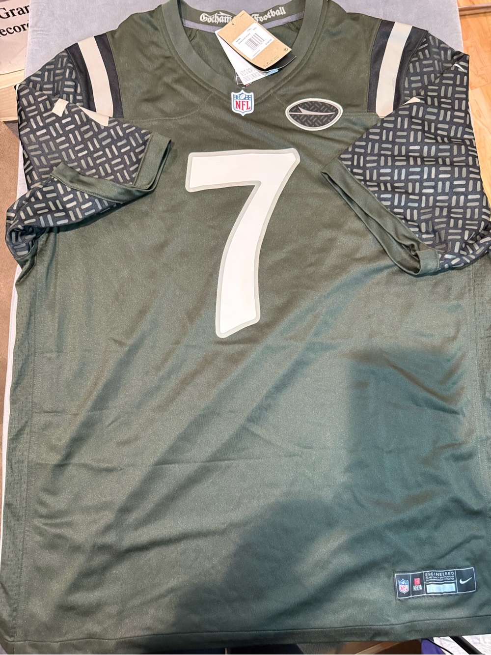 New York Jets Gotham Football Green #7 Jersey